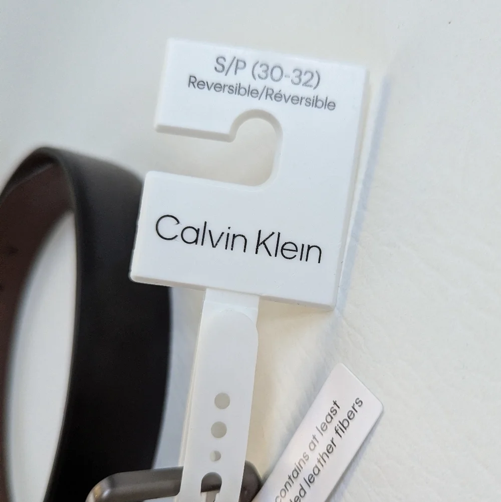 BNWT Calvin Klein Men's Reversible Belt Black Brown Size Small